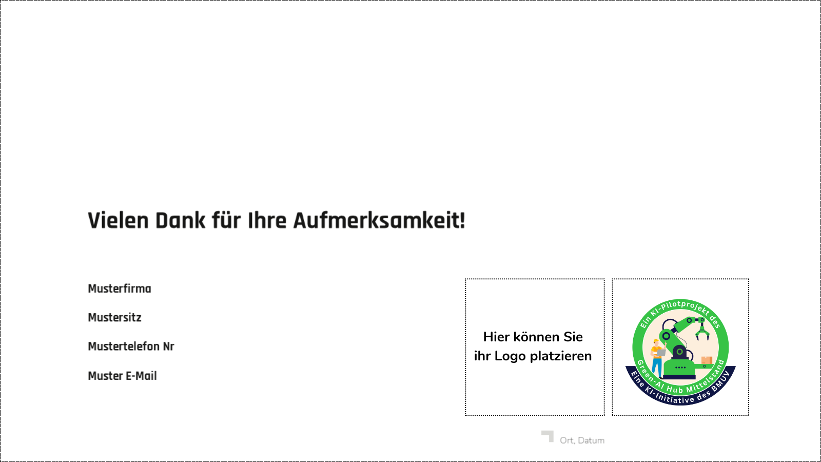 Darstellung Powerpoint mit Siegel KI-Pilotprojekt Green-AI Hub Mittelstand Darstellung Powerpoint mit Siegel KI-Pilotprojekt Green-AI Hub Mittelstand